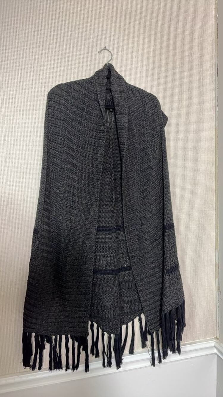 Sanctuary Knit Cardigan Vest with Fringe Hem